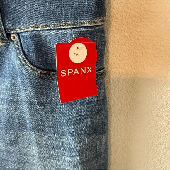 New SPANX Flare Jeans Vintage Indigo Business Casual Women’s Size Large Tall NWT - Picture 6 of 13